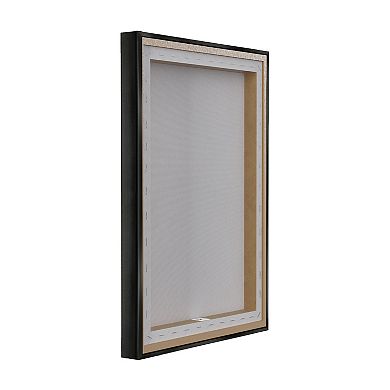 Stupell Home Decor Classic with Vintage Blooms Framed Floating Canvas Wall Art