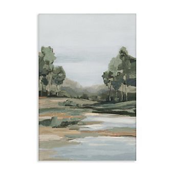 Stupell Home Decor Distant Woodland Creek View Canvas Wall Art