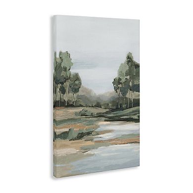 Stupell Home Decor Distant Woodland Creek View Canvas Wall Art