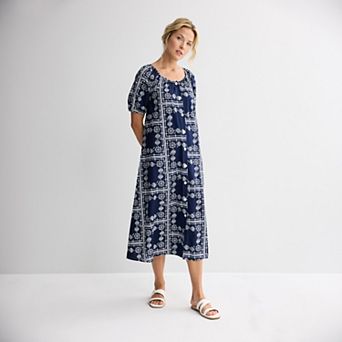 Women's Sonoma Goods For Life® Button Front Caftan Maxi Dress