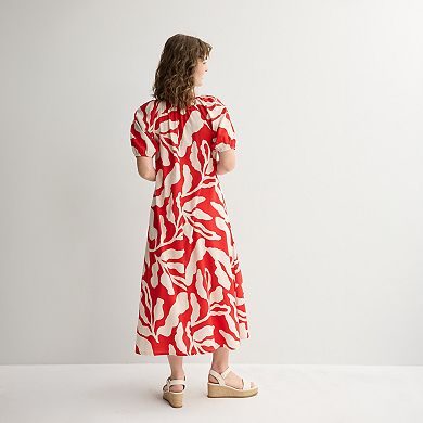 Petite Sonoma Goods For Life Button Front Caftan Maxi Dress
