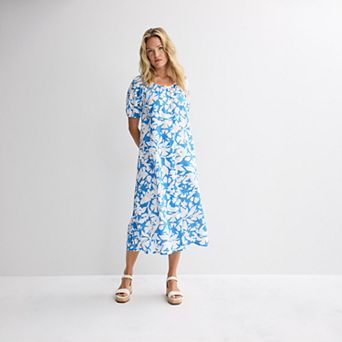 Petite Sonoma Goods For Life® Button Front Caftan Maxi Dress