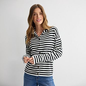 Women's Sonoma Goods For Life® Funnel Neck Sweater Cardigan