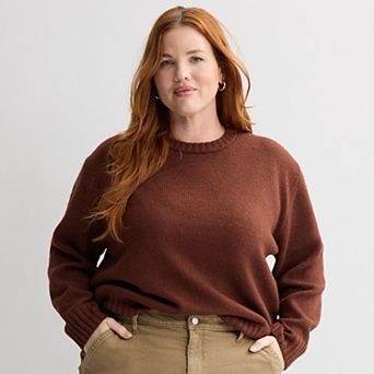 Plus Size Sonoma Goods For Life® Cozy Crewneck Sweater