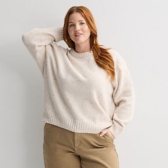 Plus Size Sonoma Goods For Life® Cozy Crewneck Sweater