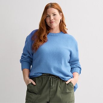 Plus Size Sonoma Goods For Life® Cozy Crewneck Sweater