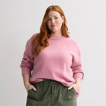 Plus Size Sonoma Goods For Life® Cozy Crewneck Sweater