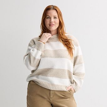 Plus Size Sonoma Goods For Life® Cozy Crewneck Sweater