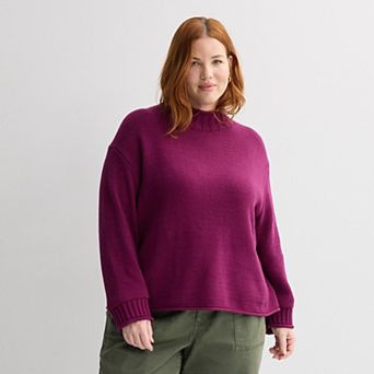 Plus Size Sonoma Goods For Life® Rollneck Pullover Sweater