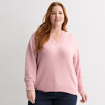 Plus Size Sonoma Goods For Life® Lightweight V-Neck Sweater
