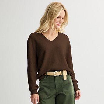 Women's Sonoma Goods For Life® Lightweight V-Neck Sweater