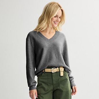 Women's Sonoma Goods For Life® Lightweight V-Neck Sweater