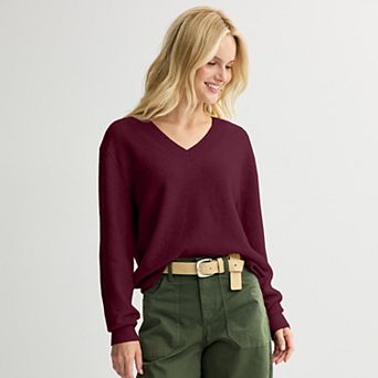 Women's Sonoma Goods For Life® Lightweight V-Neck Sweater