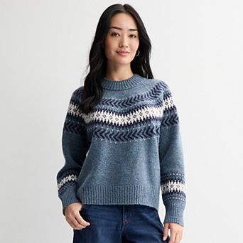 Women's Sonoma Goods For Life® Patterned Cozy Crewneck Sweater
