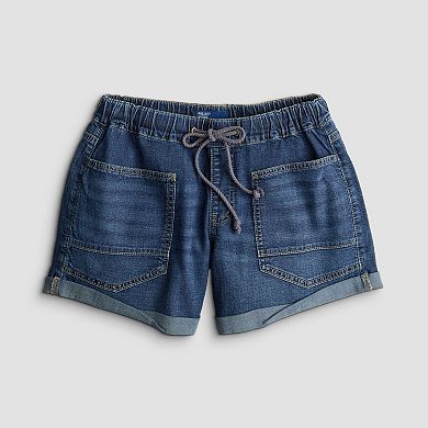 Juniors' Project Indigo Barrel Jean Shorts