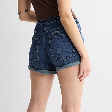 Juniors' Project Indigo Barrel Jean Shorts