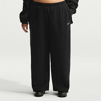 Plus Size Nike Studio Fleece Mid-Rise Wide Leg Jogger Pants