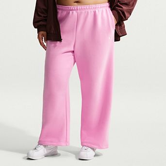Plus Size Nike Studio Fleece Mid-Rise Wide Leg Jogger Pants