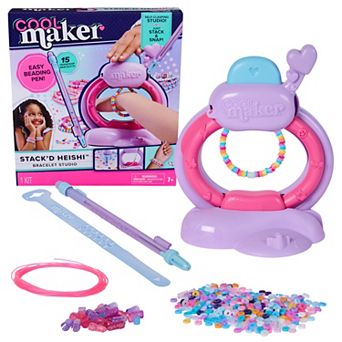 Cool Maker Stack'd Heishi Studio Bracelet Making Kit with Easy Beading Pen & 1200 Beads