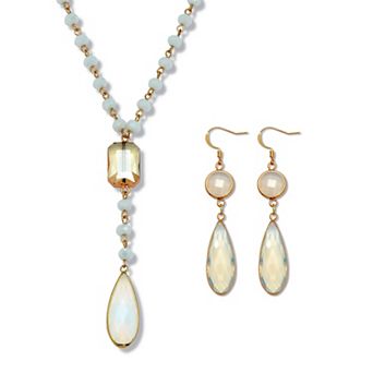 PalmBeachJewelry Aurora Borealis Crystal Goldtone Vintage-Inspired Jewelry Set