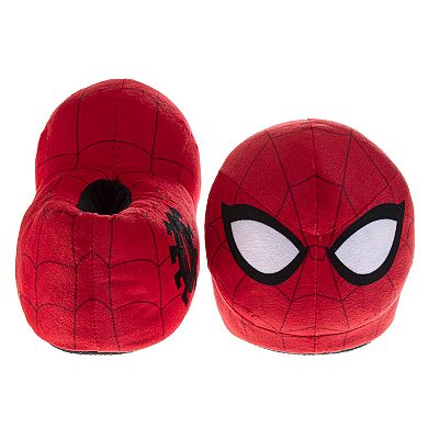 Marvel Spiderman Men's Slippers Cozy, Plush, and Fun House Shoes (Size 7/13)