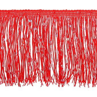 5 Yards of 10cm/4" Sequin Fringe Trim Sparkling DIY Fringe Tassel Trim Ribbon