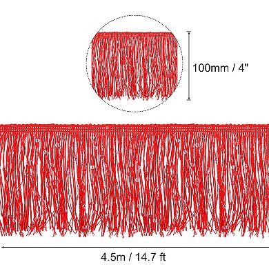 5 Yards of 10cm/4" Sequin Fringe Trim Sparkling DIY Fringe Tassel Trim Ribbon