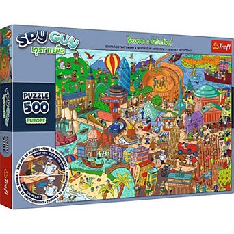 Trefl Kids 500 pc Puzzle - Spy Guy - Lost Items: Europe