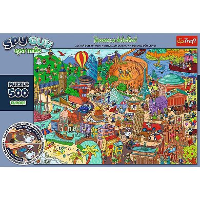 Trefl Kids 500 Piece Puzzle - Spy Guy - Lost Items: Europe