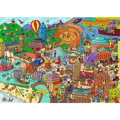 Trefl Kids 500 Piece Puzzle - Spy Guy - Lost Items: Europe