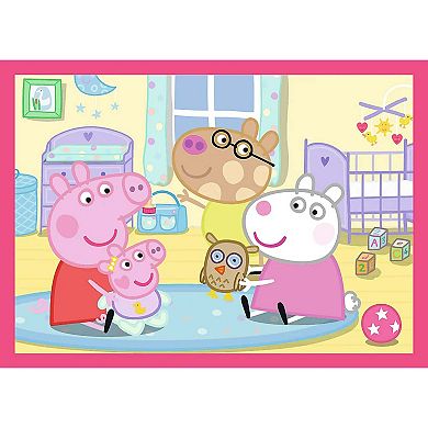 Trefl 4 in 1 (12, 20, 24 & 15 Piece) Jigsaw Puzzle - Peppa Pig Loves Adventures