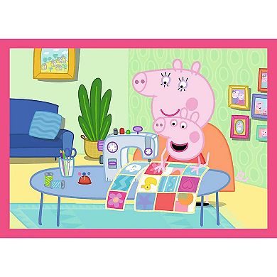 Trefl 4 in 1 (12, 20, 24 & 15 Piece) Jigsaw Puzzle - Peppa Pig Loves Adventures