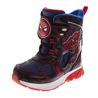 Marvel SpiderMan Snow Boots Boys - Waterproof Warm Lined Hook & Loop (Toddler/Little Kid)