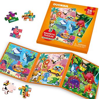 QUOKKA Magnetic Toddler Puzzles Ages 2-4 - Travel Games for Kids 4-6 Boys and Girls