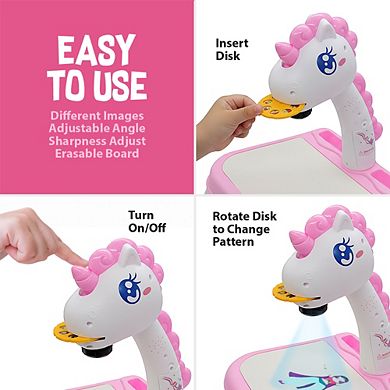 GabbaGoods Kids Projector Doodle & Tracing Table 3 Projection Disks ...