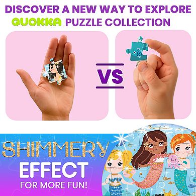 QUOKKA Puzzles for Toddlers 3-5 Shimmer 4-Pack 30 Pieces Puzzles for Kids Ages 2-4