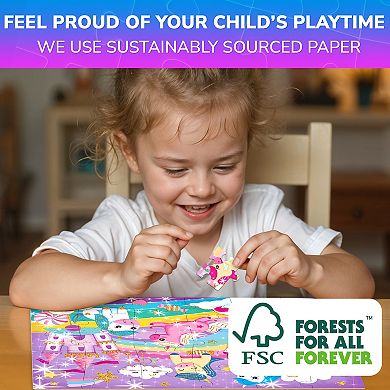 QUOKKA Puzzles for Toddlers 3-5 Shimmer 4-Pack 30 Pieces Puzzles for Kids Ages 2-4