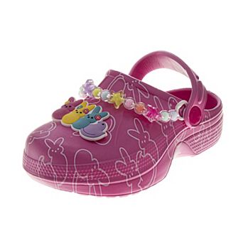 Peeps Girls'Clogs - Lightweight Comfort Casual Dual Size (Little Kids/ Big Kids)