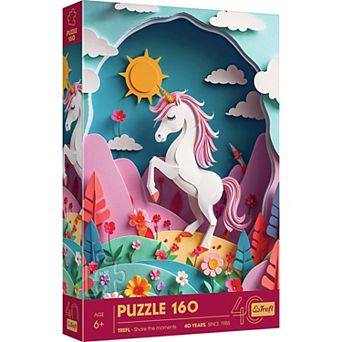 Trefl Kids 40th Anniversary Unicorn 160 pc Paper Art Puzzle