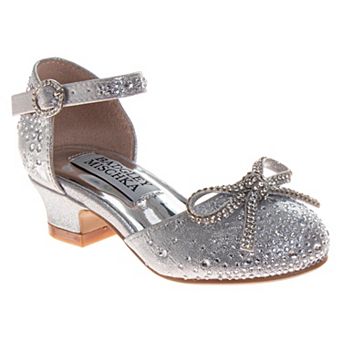 Badgley Mischka Elegant Slip-On Dress Shoes for Girls - Formal Party Style (Toddler Little Kids)