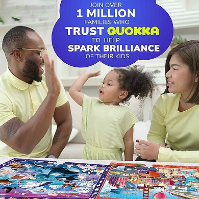 QUOKKA 4 x 60 Pieces Puzzles for Kids Ages 4-6 - Educational Search & Find Toy