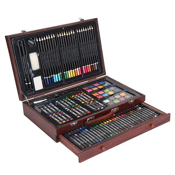 140Pcs Art Supplies Set with Pencils, Pastels, Crayons