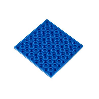 Classic Building Brick Baseplates Creative Play Set, Blue 20 Pieces, 8 x 8 In