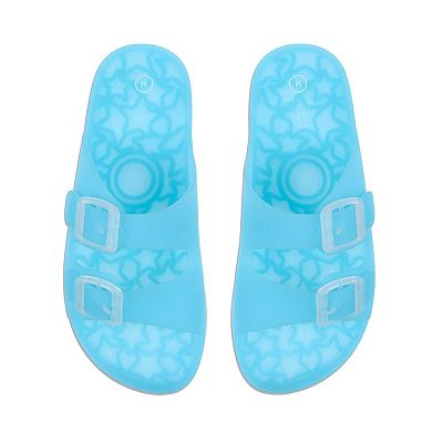 Kids Double-Buckle Jelly Slide Sandal