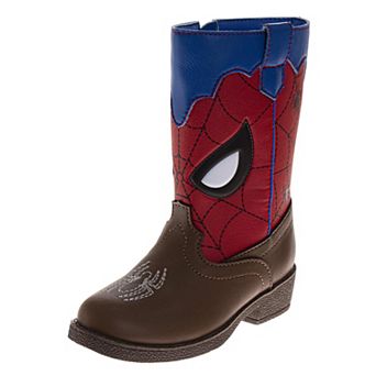 Marvel SpiderMan Cowboy Boots Boys - Western Style Pull-On Durable Tread (Toddler/Little Kid)