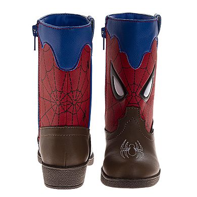 Marvel SpiderMan Cowboy Boots Boys - Western Style Pull-On Durable Tread (Toddler/Little Kid)
