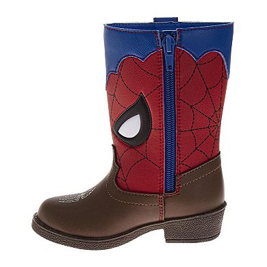 Marvel SpiderMan Cowboy Boots Boys - Western Style Pull-On Durable Tread (Toddler/Little Kid)