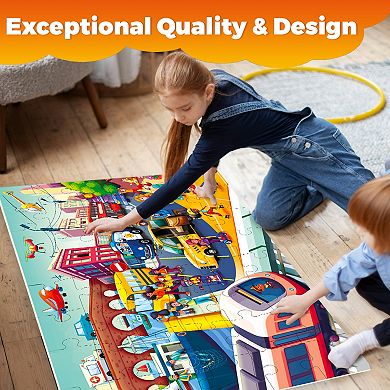 QUOKKA Giant Floor Puzzle for Kids Ages 4-6 2x3 Feet Extra-Thick 48 Pieces Toddler Puzzle Ages 3-8