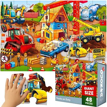 QUOKKA Giant Floor Puzzle for Kids Ages 4-6 2x3 Feet Extra-Thick 48 pc Toddler Puzzle Ages 3-8