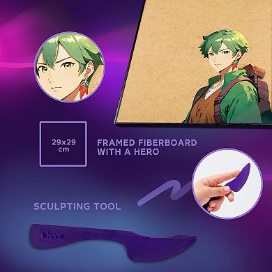 OKTO Air Dry Clay 3D Painting Kit - MANGA Earth Anime Art, Ages 10+